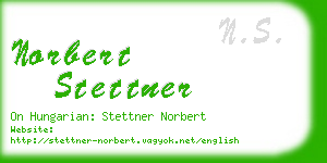 norbert stettner business card